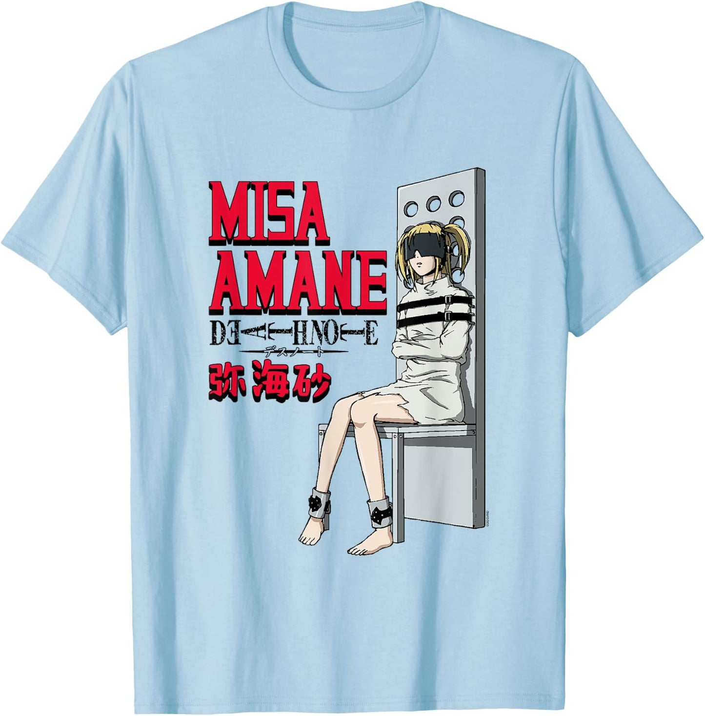 Death Note Misa Amane in Chair Anime T-Shirt - T-Shirt | Light Blue