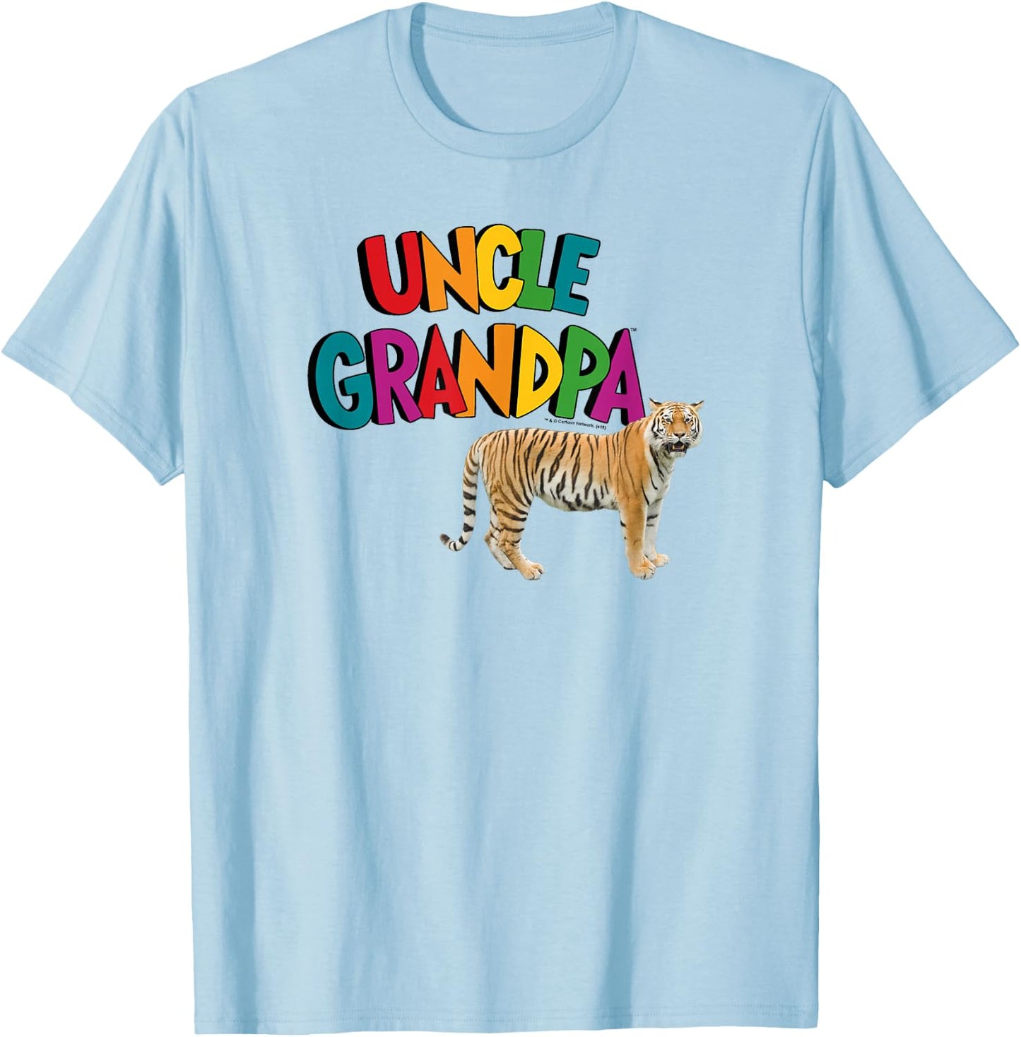 Cartoon Network Uncle Grandpa Tiger Logo T-Shirt - T-Shirt | Light Blue