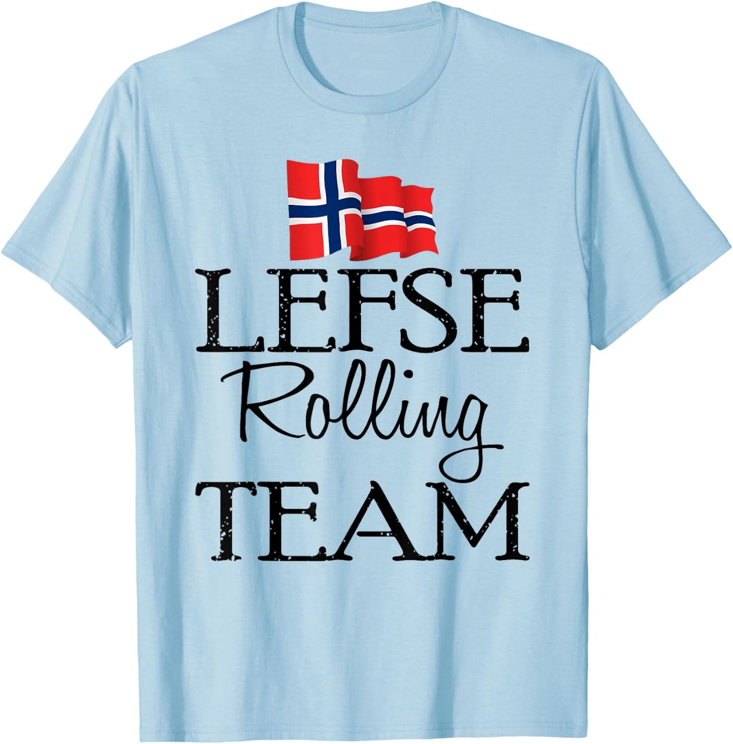 Ki Funny Lefse Rolling Team Christmas Costume Girl T-Shirt - T-Shirt | Light Blue