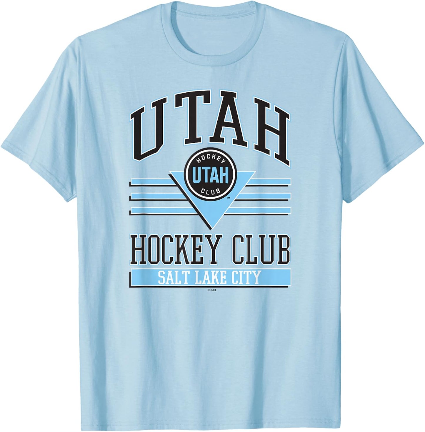 Utah Hockey Club Heather Gray Officially Licensed T-Shirt - T-Shirt | Light Blue