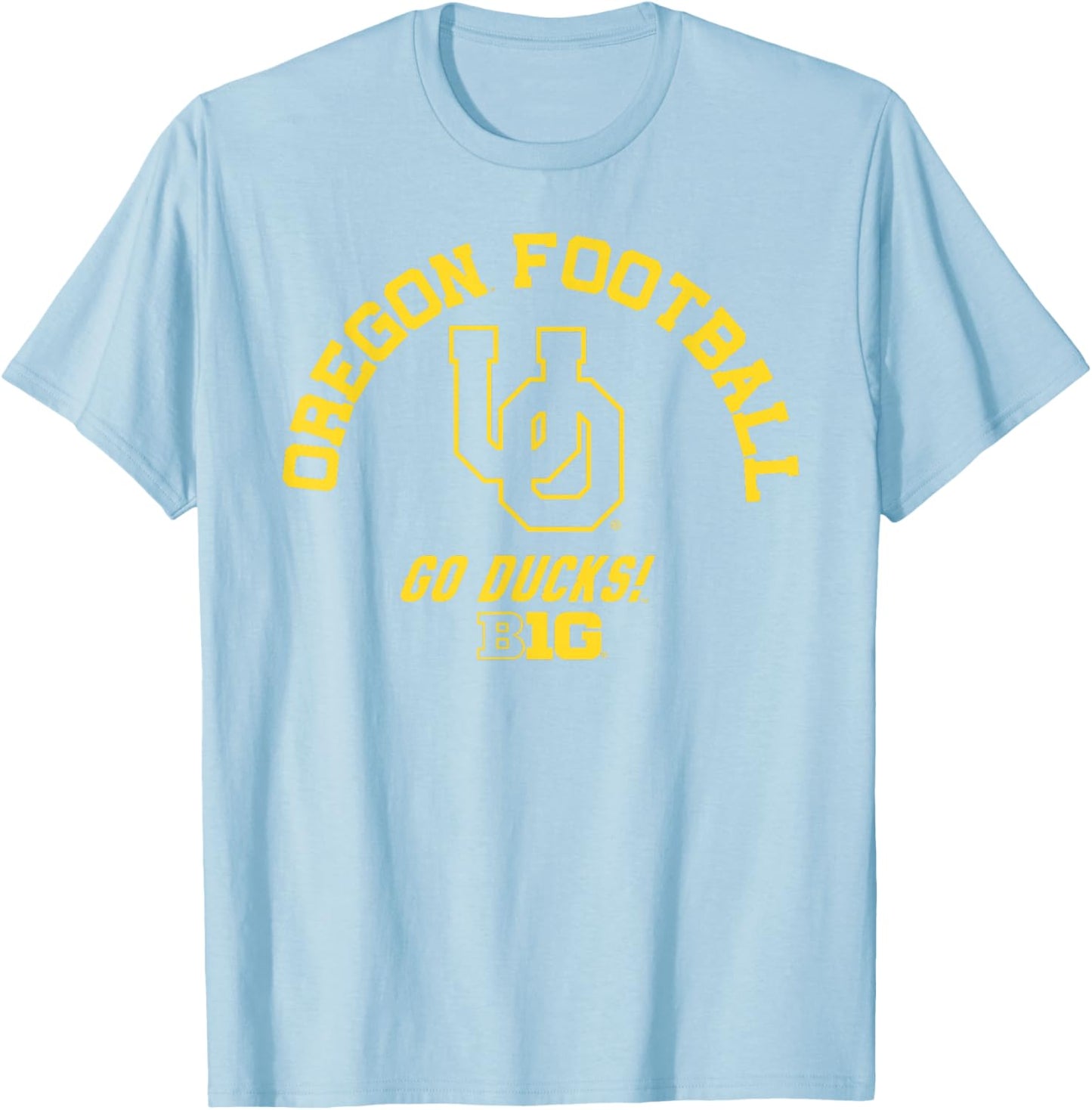 Oregon Ducks Big 10 Football Green Officially Licensed T-Shirt - T-Shirt | Light Blue