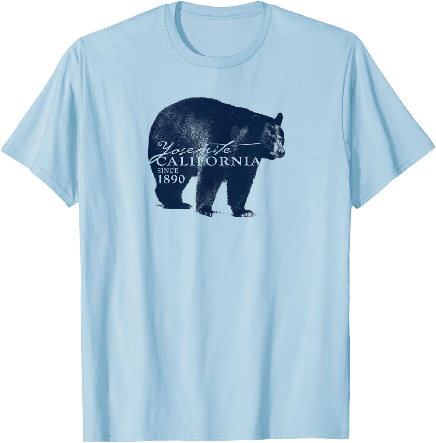 Yosemite National Park Black Bear Graphic T-Shirt - T-Shirt | Light Blue