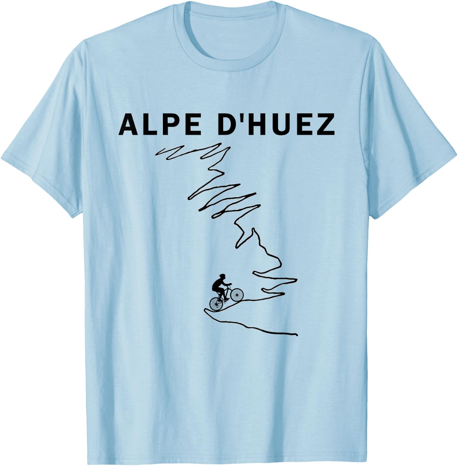 Alpe D'Huez Cycling Gift - France Road Cycling T-Shirt - T-Shirt | Light Blue