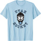 Utah Hockey Club Hockey Mask Gray Officially Licensed T-Shirt - T-Shirt | Light Blue