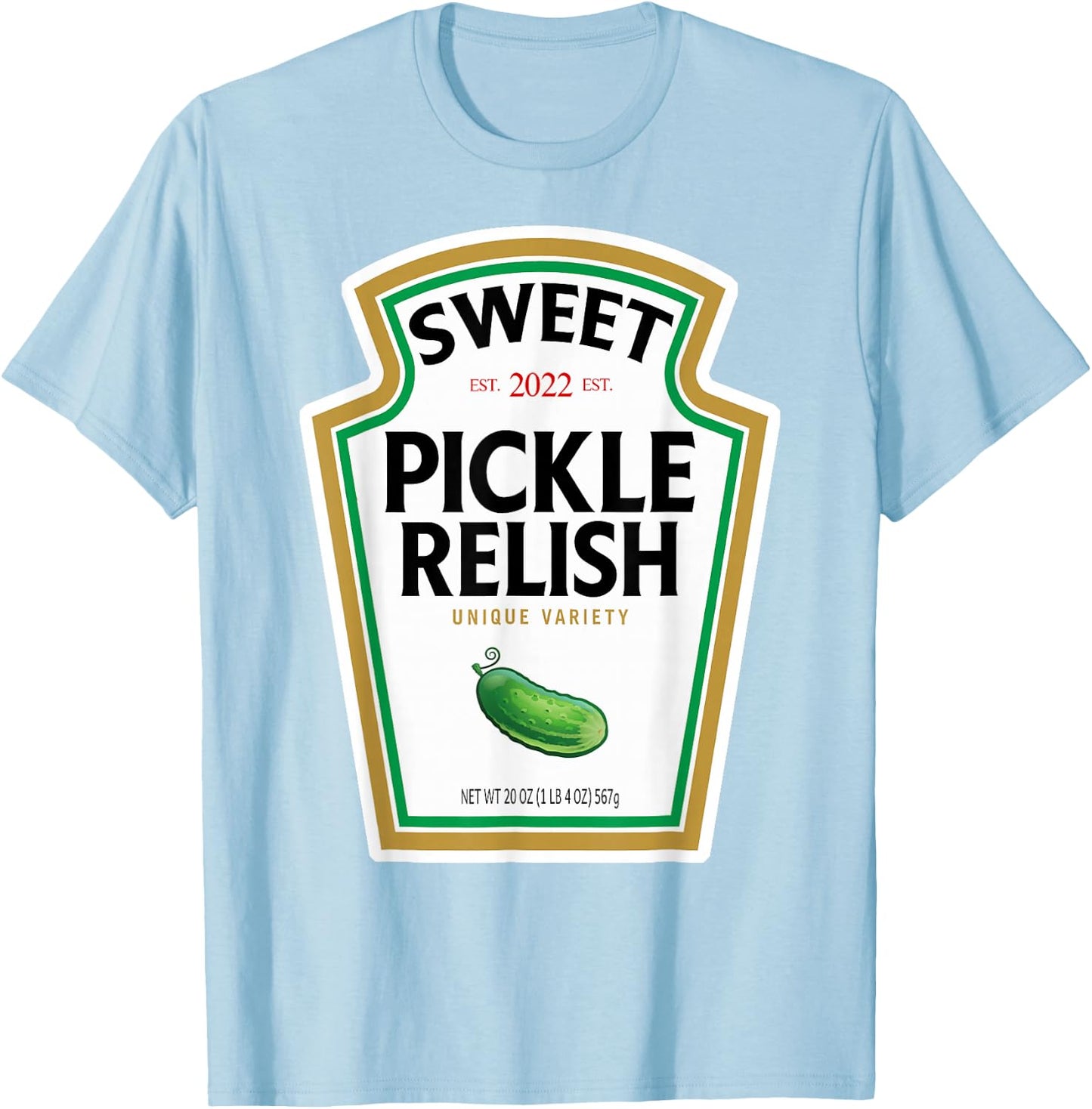 Sweet Green Pickle Relish Funny DIY Halloween Costume T-Shirt - T-Shirt | Light Blue