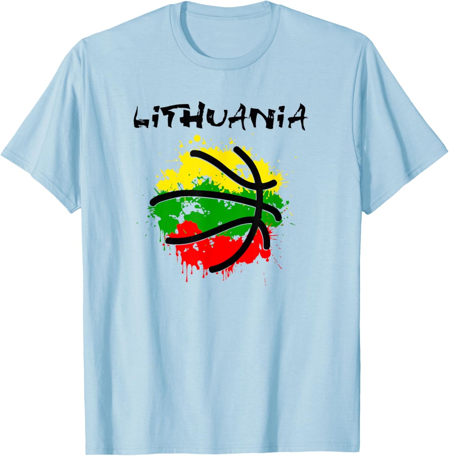 Lithuania Basketball - Win for Lietuva by Lithuania Strong T-Shirt - T-Shirt | Light Blue