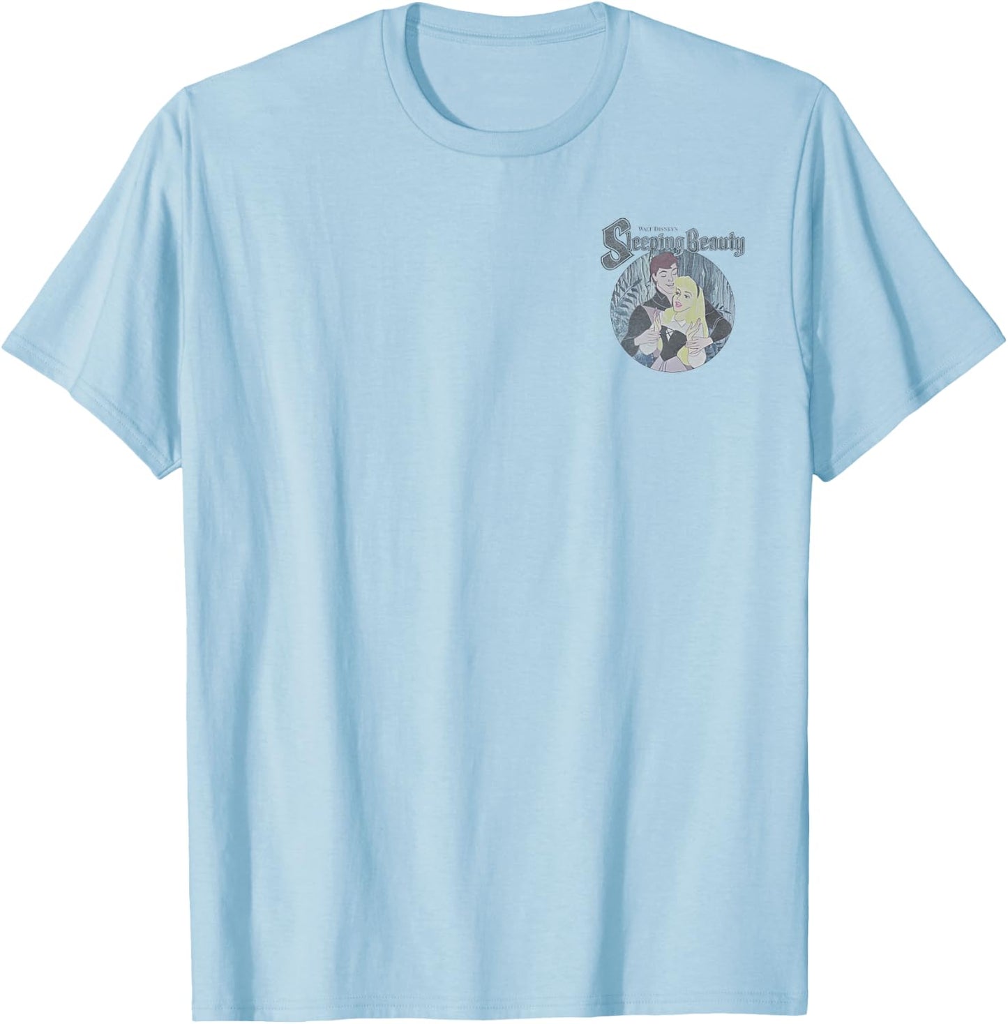Disney Sleeping Beauty Aurora Prince Phillip Movie Poster T-Shirt - T-Shirt | Light Blue