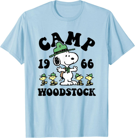 Peanuts - Camp Woodstock T-Shirt - T-Shirt | Light Blue