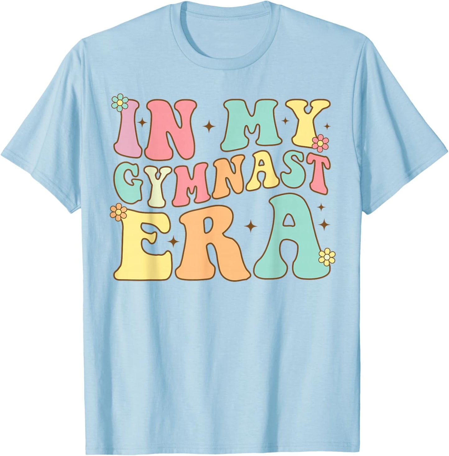 Groovy In My Gymnast Era Gymnast Gymnastic T-Shirt - T-Shirt | Light Blue