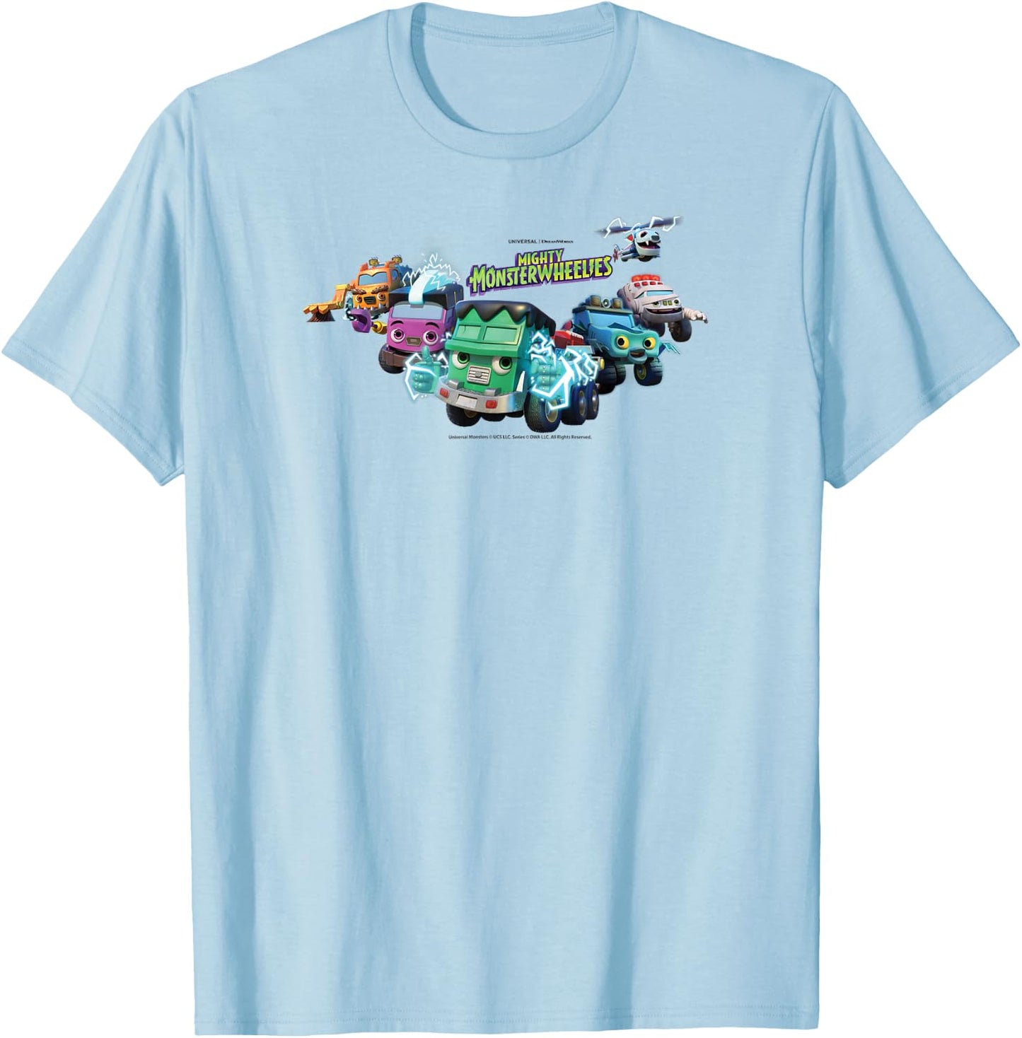DreamWorks Mighty MonsterWheelies Team T-Shirt - T-Shirt | Light Blue