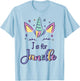 First Name Janelle Personalized J Is For Janelle T-Shirt - T-Shirt | Light Blue