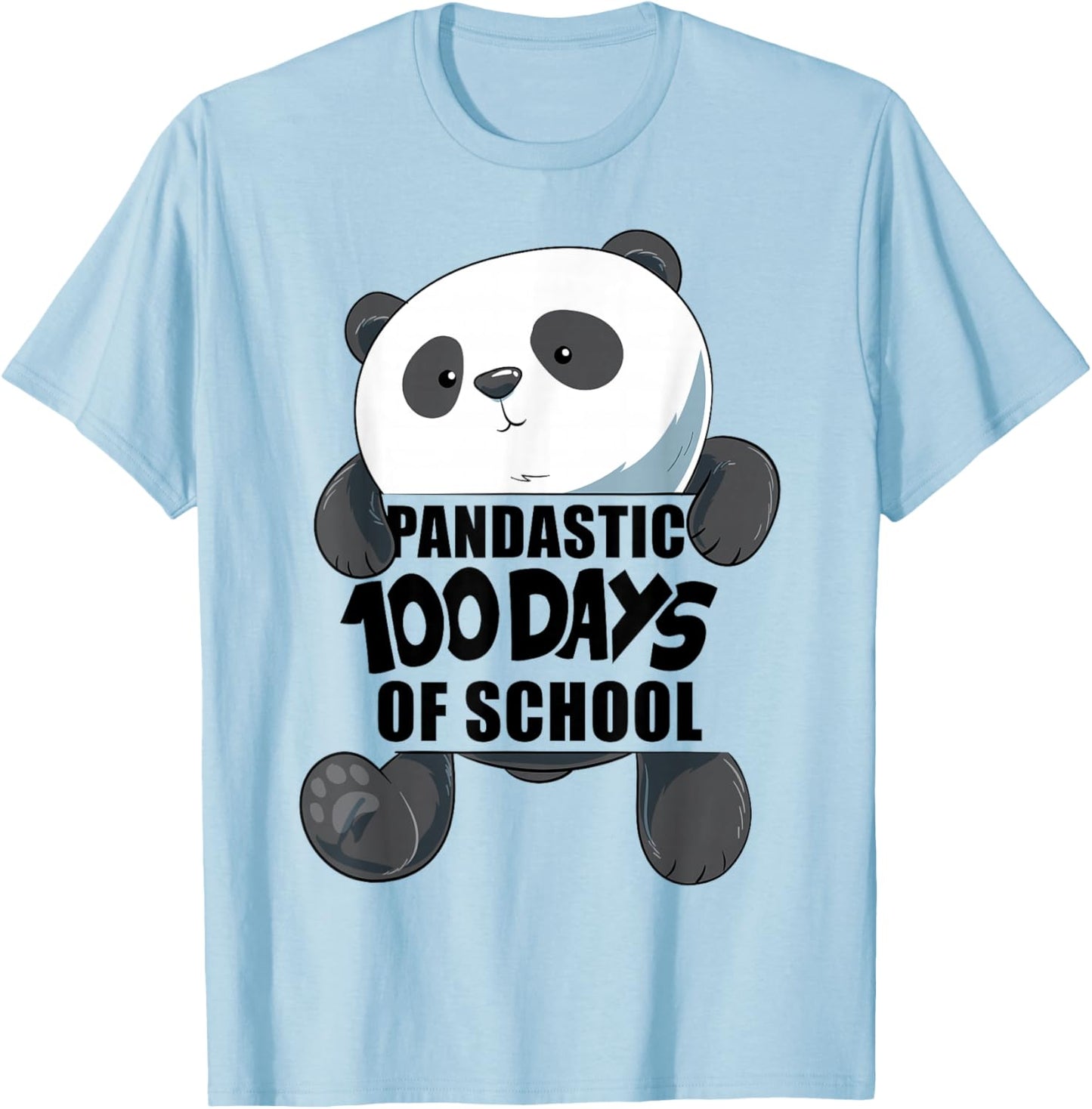 Cute panda 100 days at school T-Shirt - T-Shirt | Light Blue