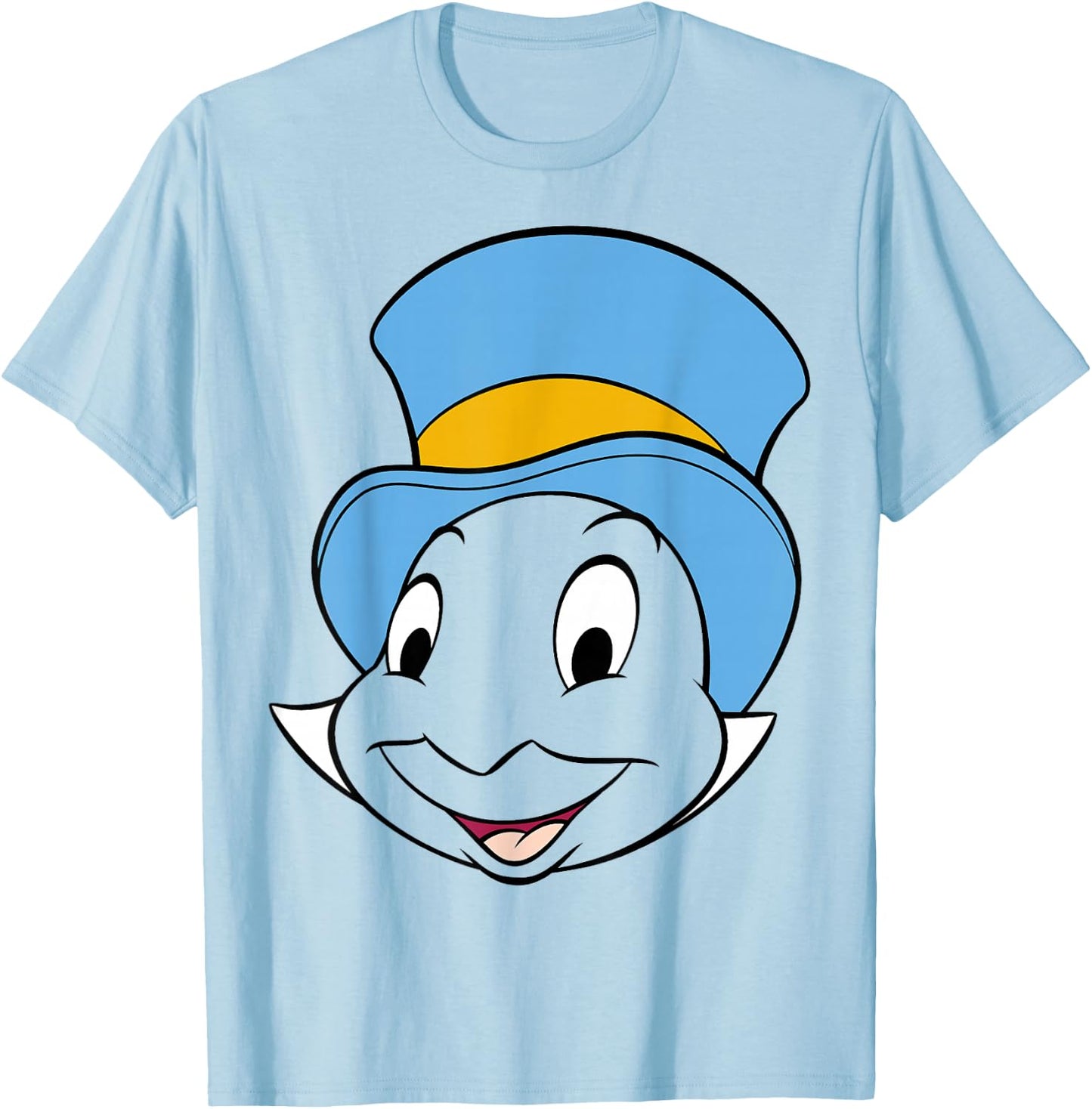 Disney Pinocchio Jiminy Cricket Big Face T-Shirt - T-Shirt | Light Blue
