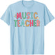 Women Music Teacher First Day of School Elementary School T-Shirt - T-Shirt | Light Blue