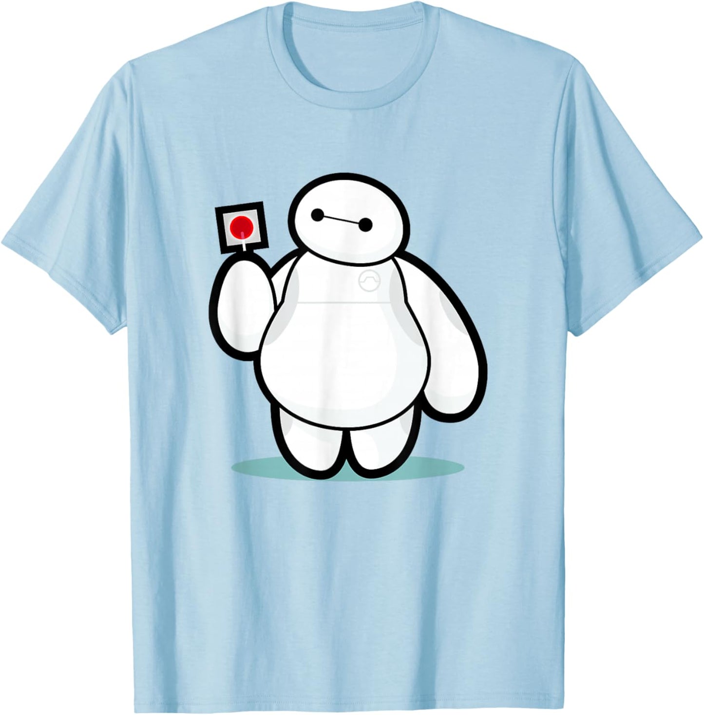 Disney Big Hero 6 Baymax with Lollipop Cute Shot T-Shirt - T-Shirt | Light Blue