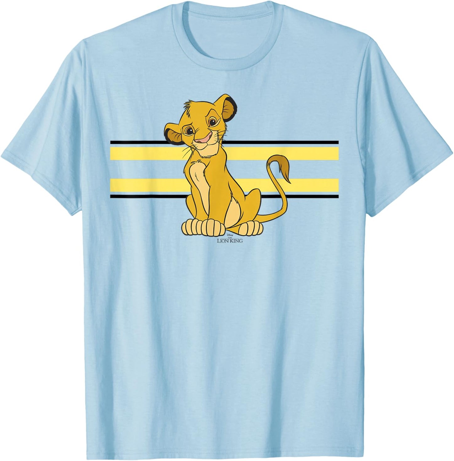 Disney The Lion King Simba Stripe Portrait T-Shirt - T-Shirt | Light Blue