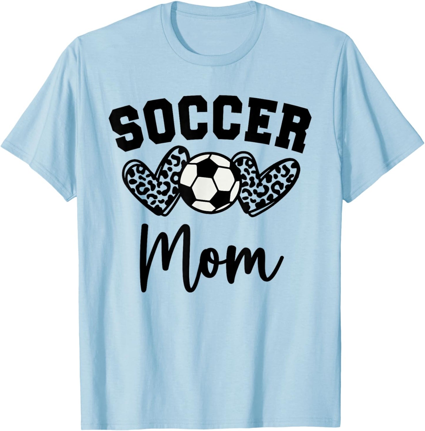 Soccer Mom Matching Family Soccer T-Shirt - T-Shirt | Light Blue