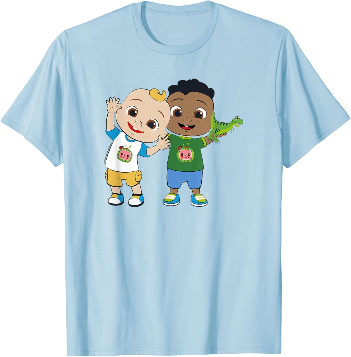 CoComelon Classic Dancing Centered Friends Small T-Shirt - T-Shirt | Light Blue