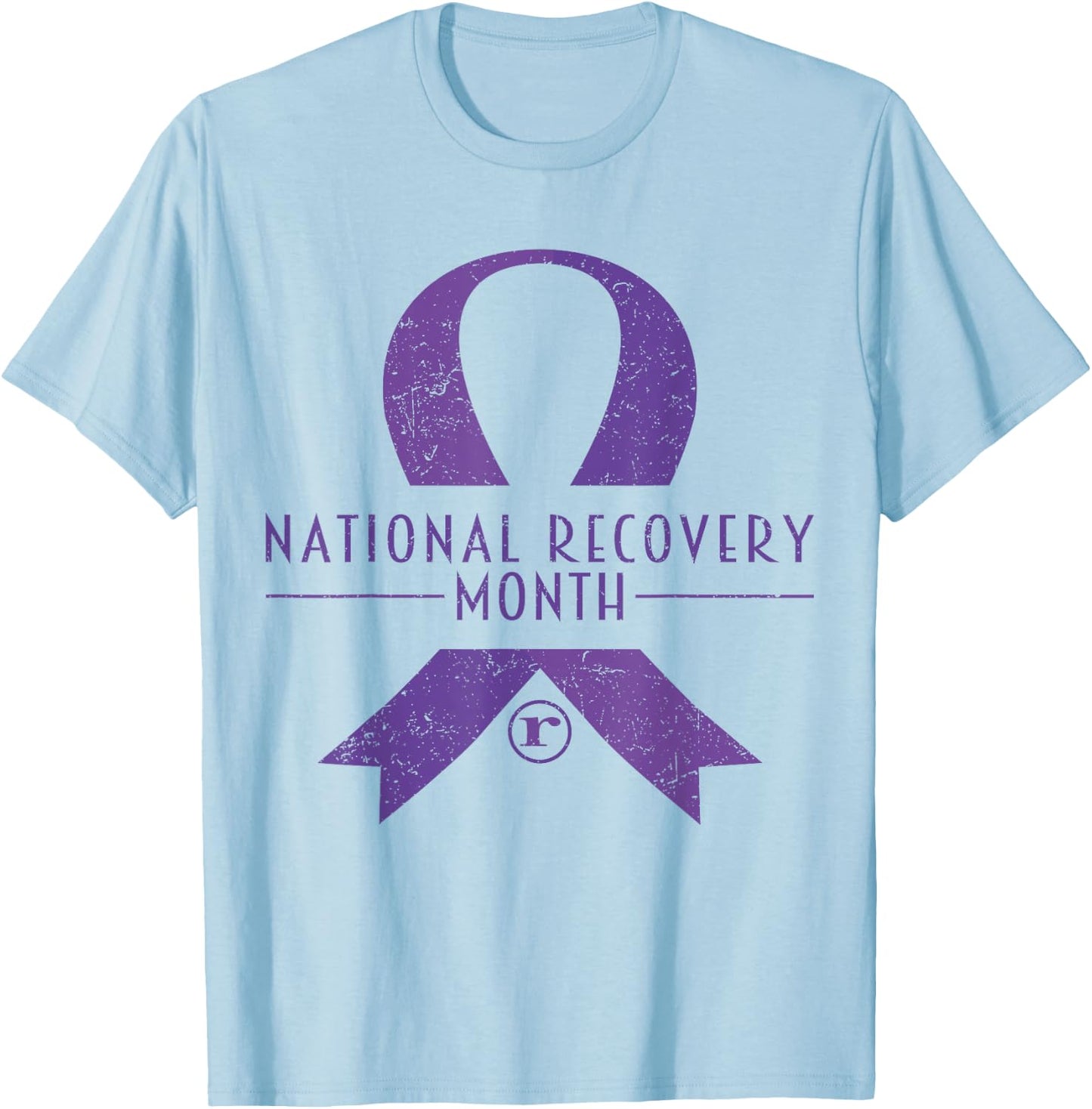 National Recovery month Warrior Addiction Recovery Awareness T-Shirt - T-Shirt | Light Blue