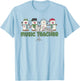 Music Teacher Christmas Holiday Wnter Music Instructor T-Shirt - T-Shirt | Light Blue