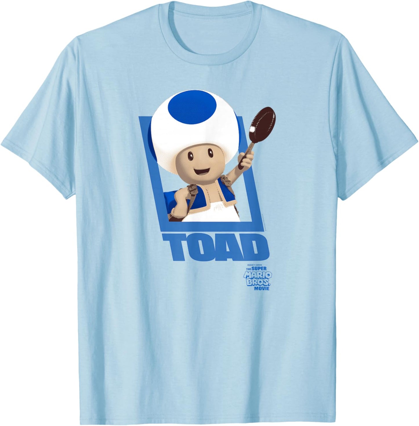 The Super Mario Bros. Movie Toad Poster T-Shirt - T-Shirt | Light Blue