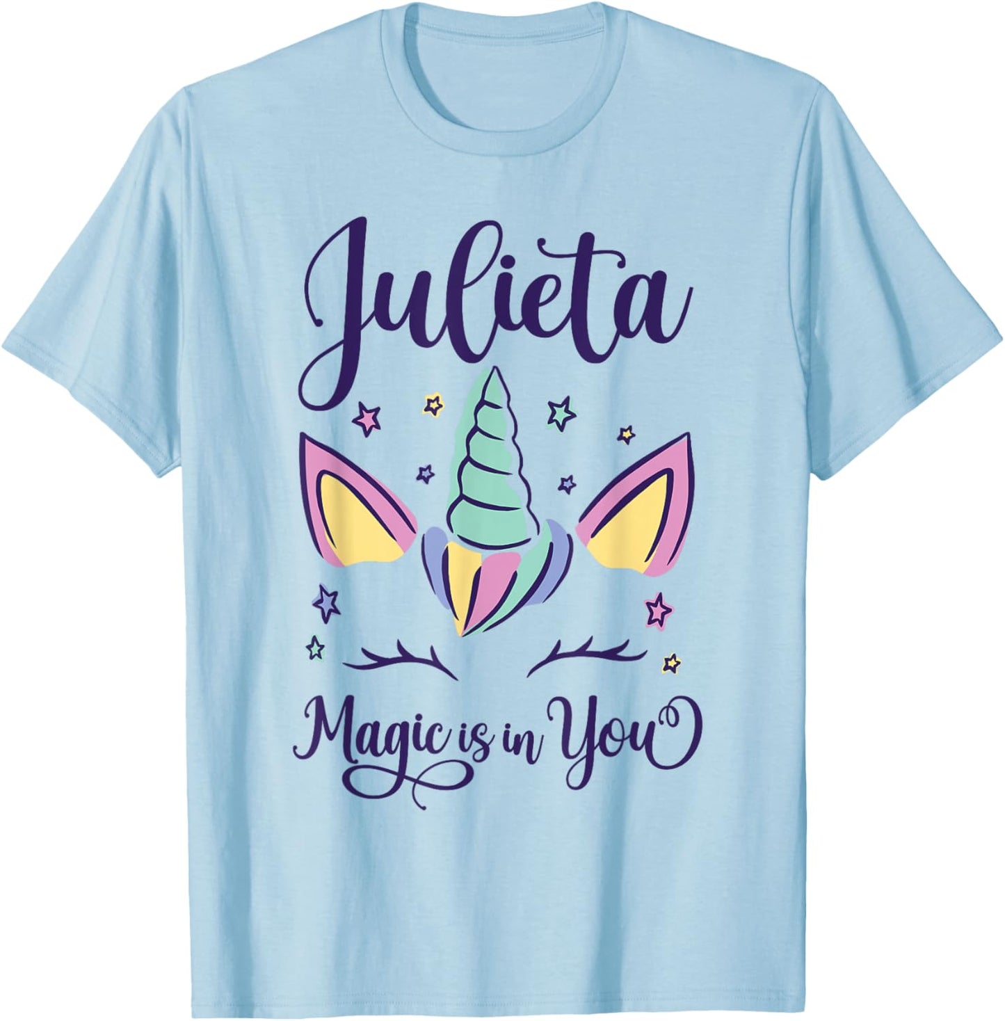 First Name Julieta Personalized I Love Julieta T-Shirt - T-Shirt | Light Blue