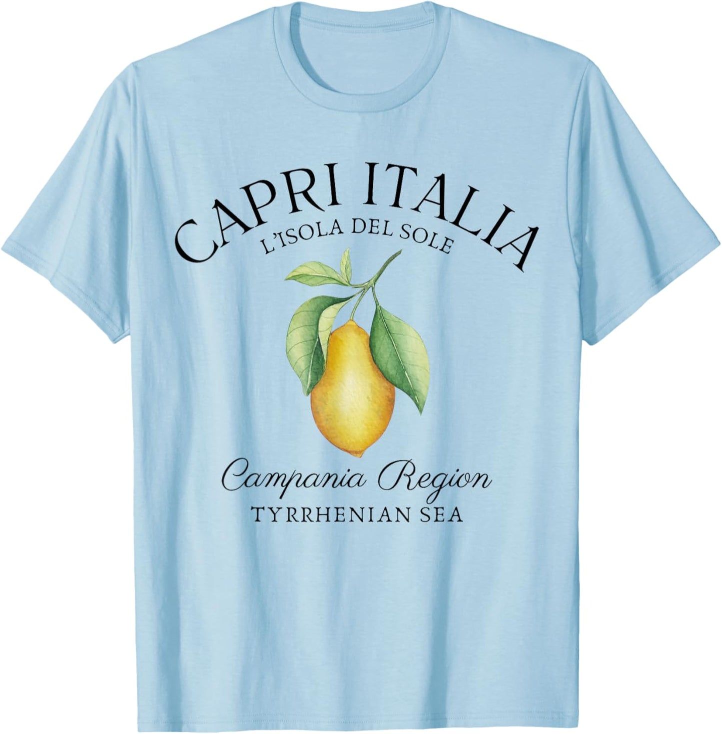 Amalfi Coast Italy Sorrento Capri Lemons Southern T-Shirt - T-Shirt | Light Blue