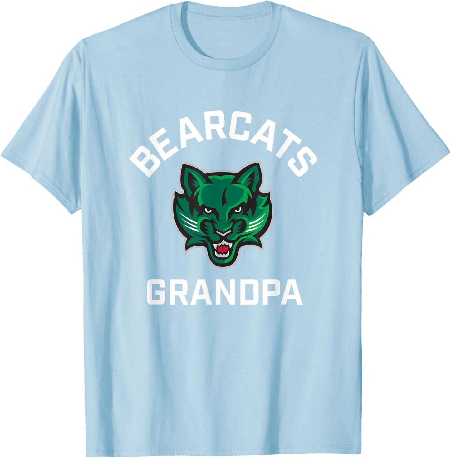 Binghamton University Bearcats Arched Grandpa T-Shirt - T-Shirt | Light Blue