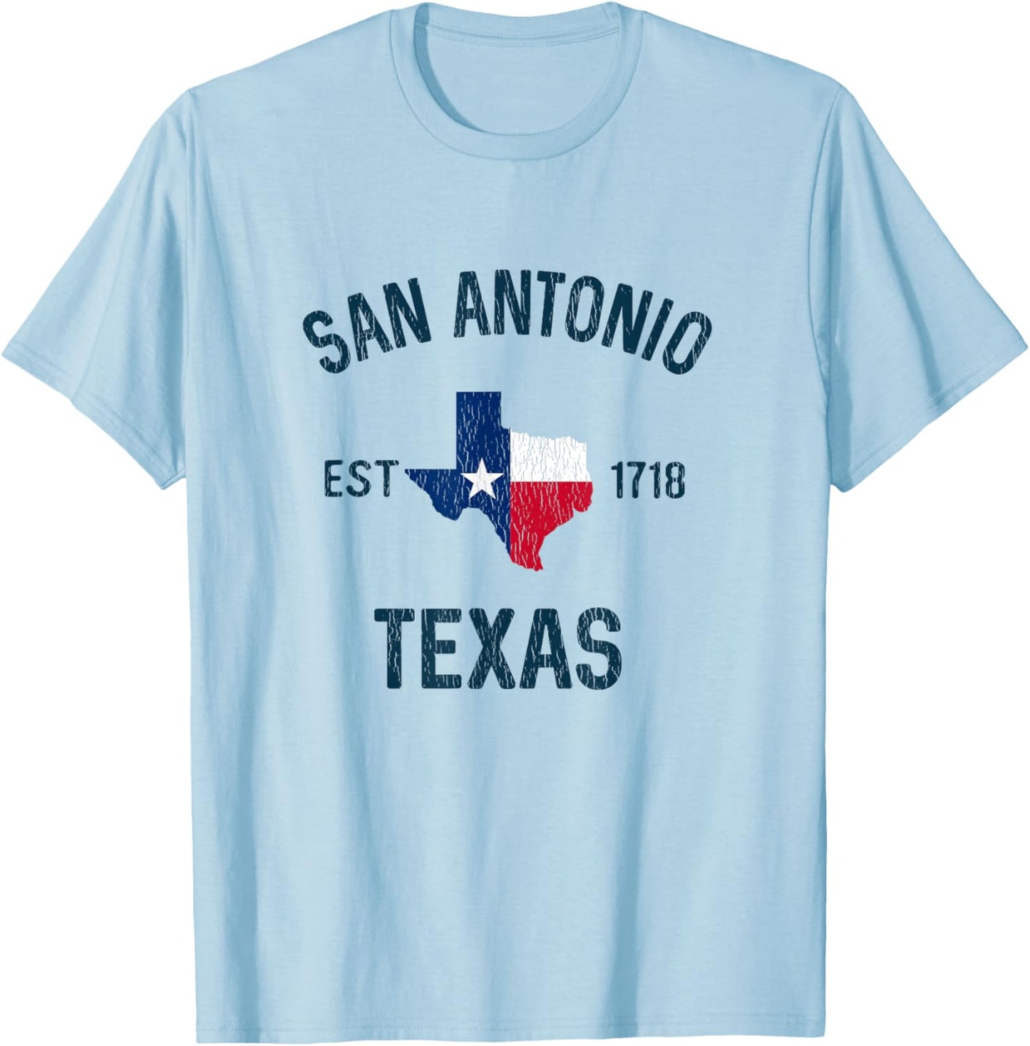 San Antonio Texas Gifts Souvenirs EST 1718 San Antonio TX T-Shirt - T-Shirt | Light Blue
