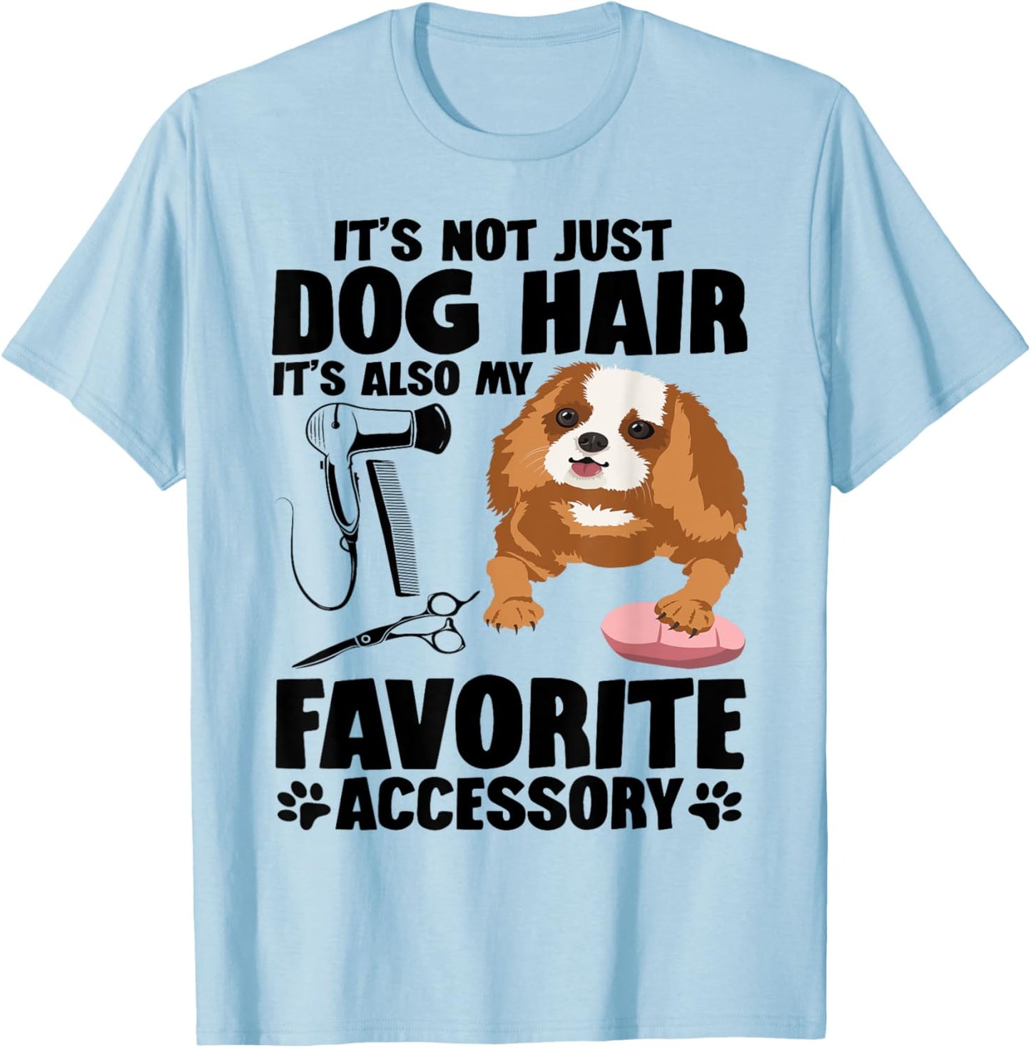 Dog Grooming Smocks Groomer Salon Dog Hairdresser T-Shirt - T-Shirt | Light Blue