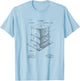 Vintage Patent Print 1885 Bee Hive Beekeeper Gift T-Shirt - T-Shirt | Light Blue
