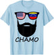 Half American Venezuelan Chamo USA Venezuela Flag Patriot T-Shirt - T-Shirt | Light Blue