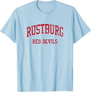 Rustburg High School HS Rustburg VA Vintage Sports T-Shirt - T-Shirt | Light Blue