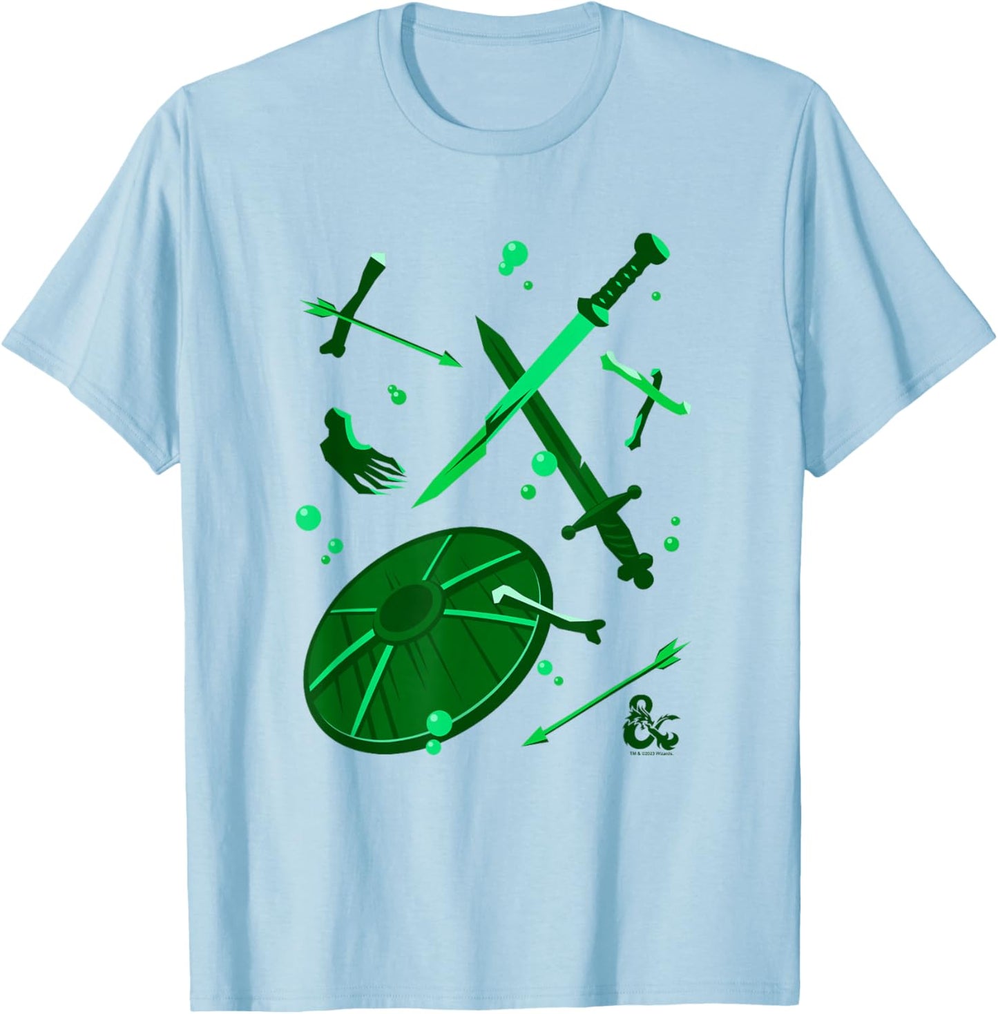 Dungeons & Dragons Halloween A Gelatinous Cube Attack T-Shirt - T-Shirt | Light Blue