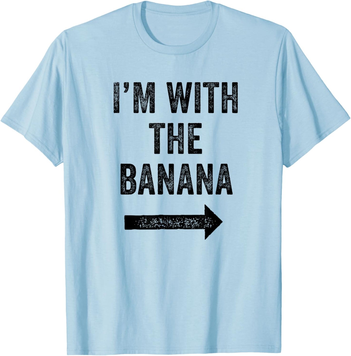 Funny I'm With the Banana Lazy Halloween Costume Matching T-Shirt - T-Shirt | Light Blue