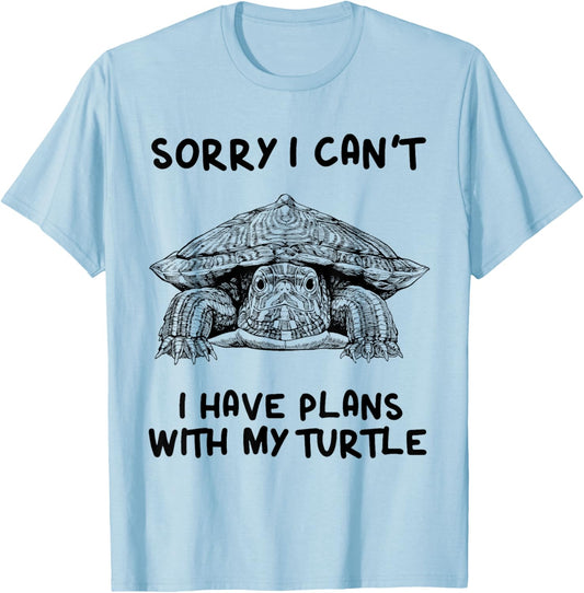 Sorry I can't I have plans with my Red Eared Slider Turtle T-Shirt - T-Shirt | Light Blue