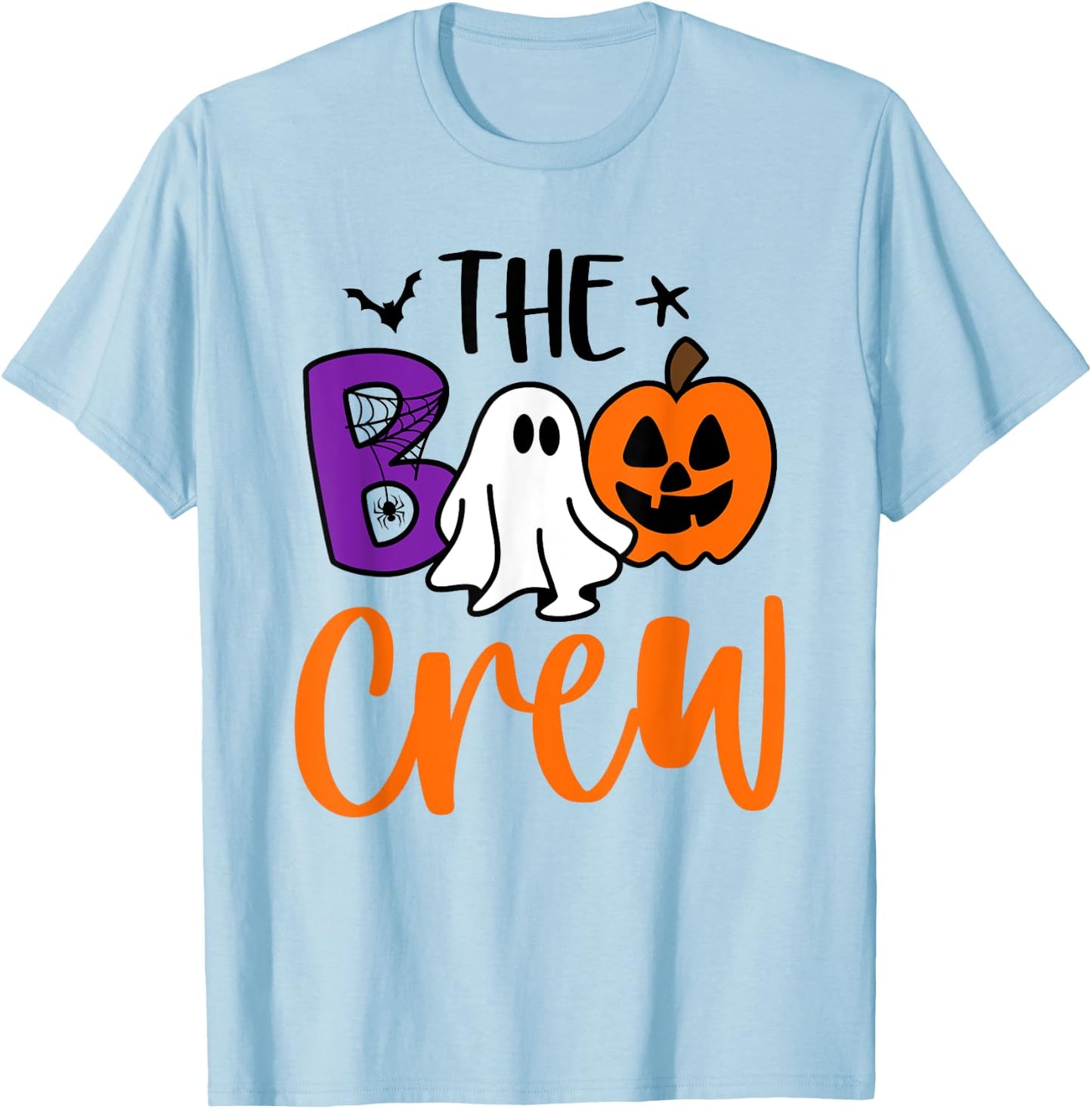 Halloween The Boo Crew Cute Ghost Spooky Family Matching T-Shirt - T-Shirt | Light Blue