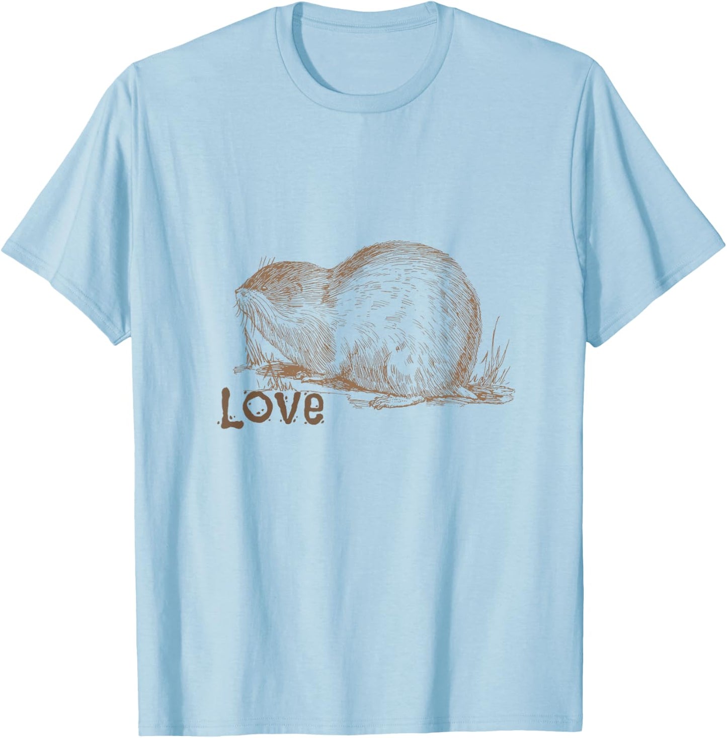 Muskrat Love Music , 70s Retro Rodent Rhythms T-Shirt - T-Shirt | Light Blue