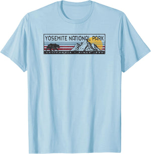 Vintage Yosemite National Park T-Shirt - T-Shirt | Light Blue