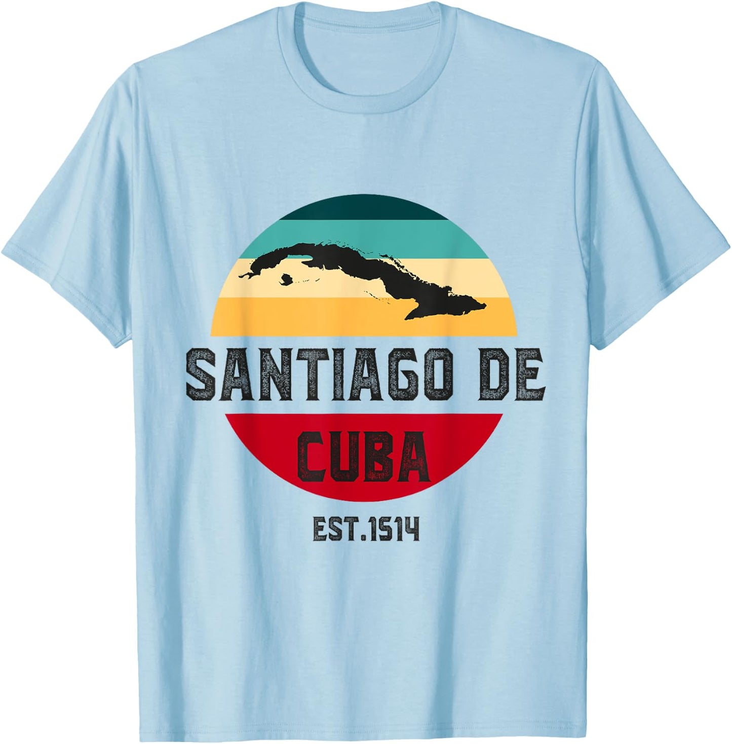 Santiago de Cuba Cuba Souvenir Slang City Cubano Cuba T-Shirt - T-Shirt | Light Blue