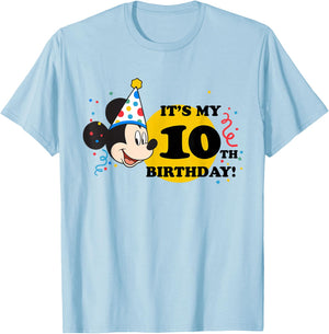 Disney Mickey Mouse 10th Birthday T-Shirt - T-Shirt | Light Blue