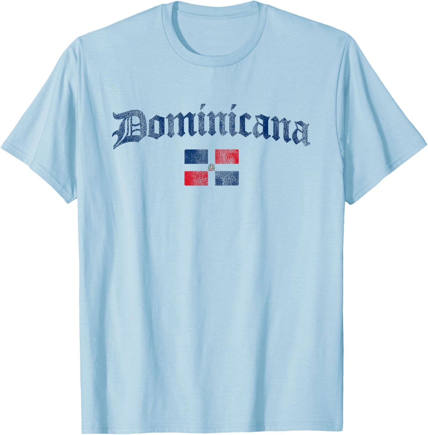 Retro Dominicana Dominican Republic Flag Women Girls T-Shirt - T-Shirt | Light Blue