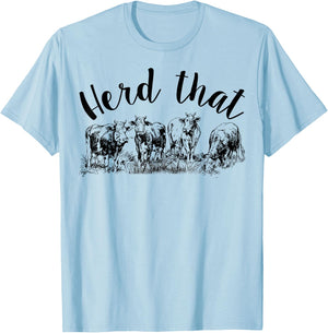 Vintage Cows Farm Cow Herd That T-Shirt - T-Shirt | Light Blue