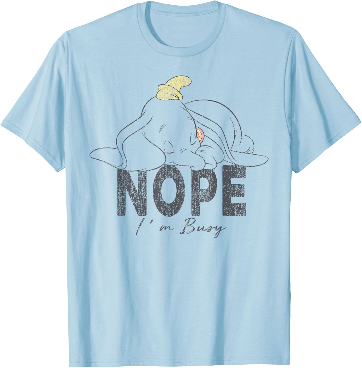 Dumbo - Nope I'm Busy T-Shirt - T-Shirt | Light Blue