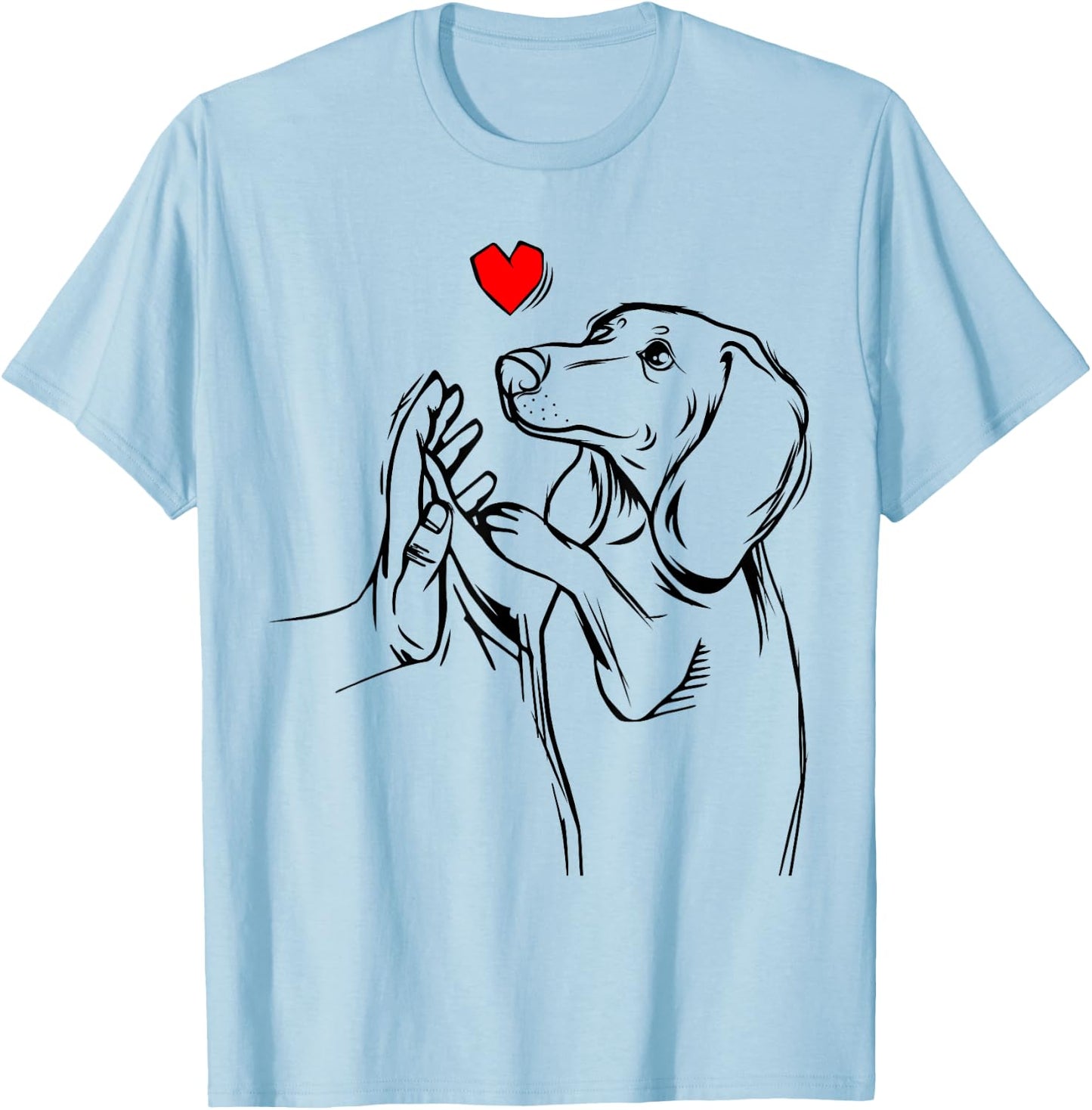 Dachshund Love Cute Weiner Dog Mom Funny Girls Gift T-Shirt - T-Shirt | Light Blue