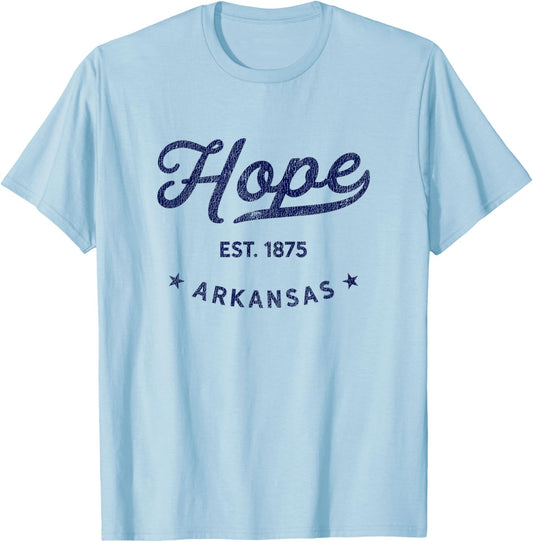 Hope Arkansas Cool Travel Souvenir Vintage Hope T-Shirt - T-Shirt | Light Blue