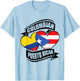 Colombian Puerto Rican Hearts Colombia Puerto Rico Flags T-Shirt - T-Shirt | Light Blue