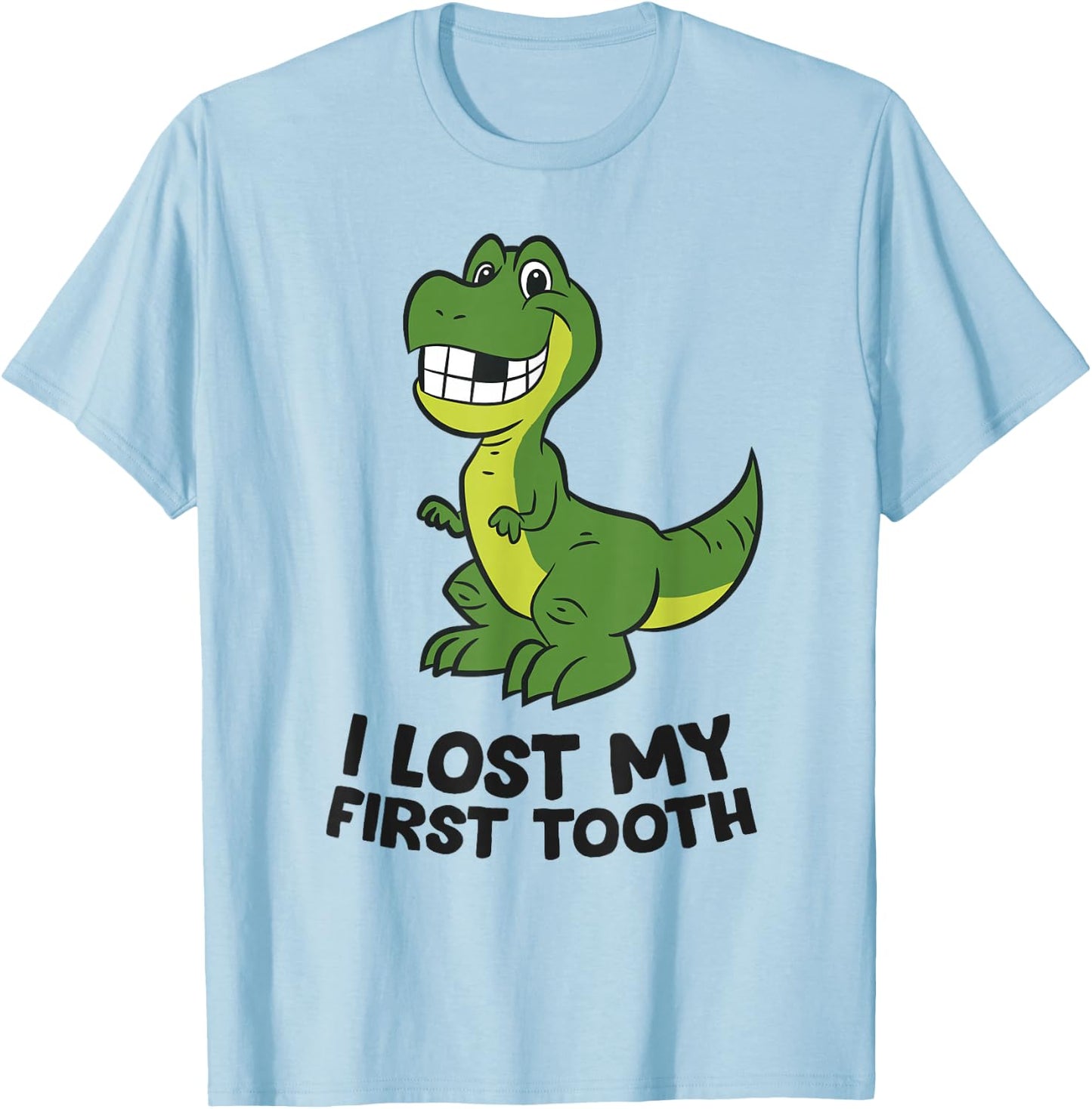 I Lost My First Tooth Kids Dinosaur Lost First Tooth T-Shirt - T-Shirt | Light Blue