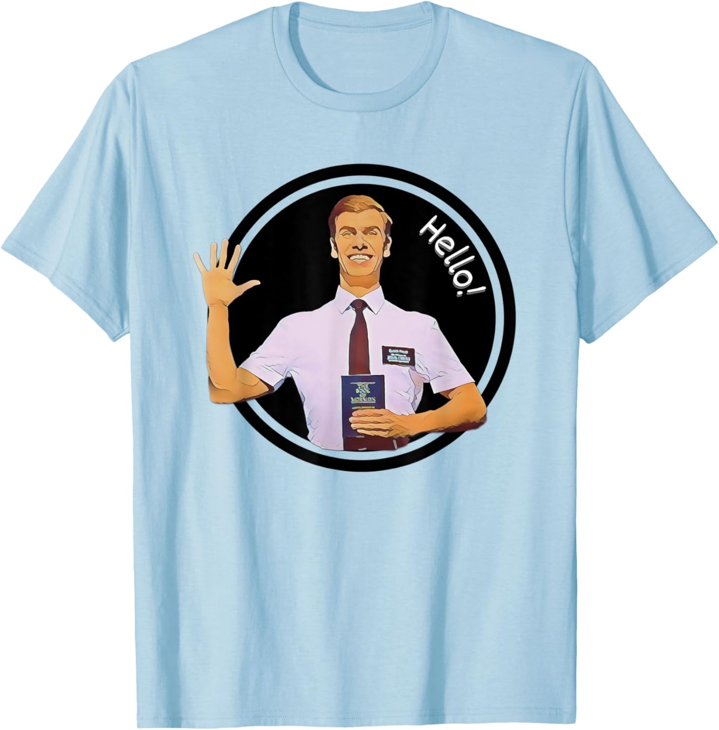Book of Mormon Musical Hello! Elder Price T-Shirt - T-Shirt | Light Blue