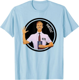 Book of Mormon Musical Hello! Elder Price T-Shirt - T-Shirt | Light Blue